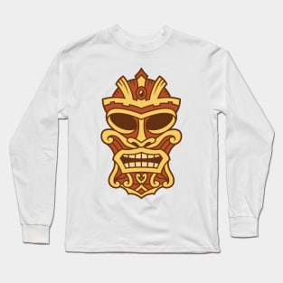 Funny Tribal Tiki Head Long Sleeve T-Shirt